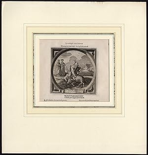 Antique Print-TICKLE-FARMER-SOW-PIG-FARM-MUD-Cats-Venne-1755