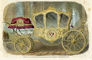 Antique Print-CARRIAGE-RUSSIA-EMPRESS CATHERINE-CORONATION-Anonymous-1856