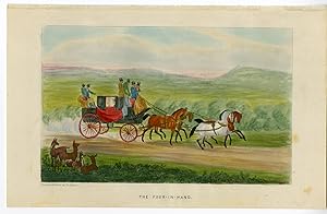 Antique Print-FOUR IN HAND-STAGECOACH-PASSENGER-DRIVER-Alken-1830