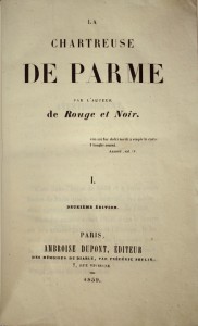 La Chartreuse de Parme par l'auteur de Rouge et Noir. Deuxième édition.