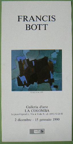Francis Bott poster for Galerie D Art, La Colomb, Italy 1990
