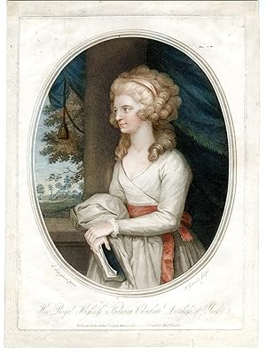 Antique Master Print-FREDERICA CHARLOTTE OF PRUSSIA-DUCHESS YOK-Gabrielli-Cunigham-1792