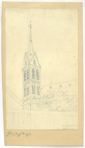 MAINZ. - St. Christoph. Der Kirchturm der St. Christoph - Kirche.
