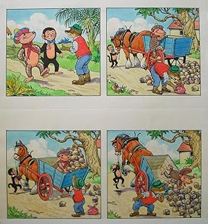 Original Artwork for Alfie (Armadillo) and Mango (Monkey) for Bollie in TV Wonderland Comic No.18