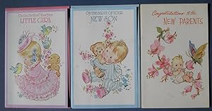 Vintage Greetings Cards x 3