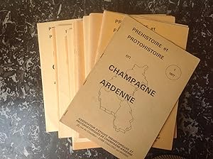 Préhistoire et protohistoire en CHAMPAGNE ARDENNE . Ensemble de 20 revues de 1977 à 1986 .