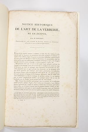 Description de l'Egypte. Partie Antiquités. Notice historique de l'art de la verrerie né en Egypt...