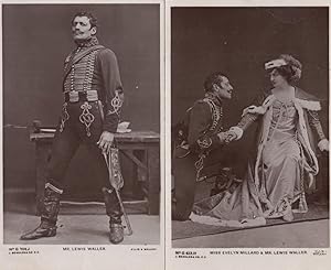 Lewis Waller as 1906 Brigadier Gerard Evelyn Millard 2x Postcard s