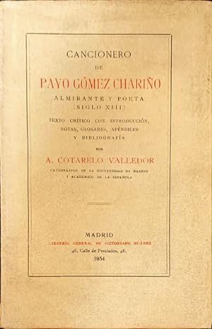 CANCIONERO DE PAYO GÓMEZ CHARIÑO.