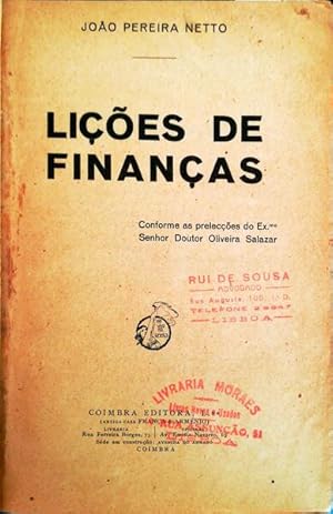 LIÇÕES DE FINANÇAS.
