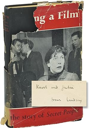 Making a Film: The Story of 'Secret People' (First UK Edition, inscribed by Lindsay Anderson to K...