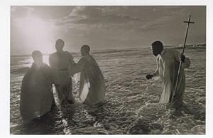 Zion Church Baptism In South African Sea Religious Christian Photo Postcard