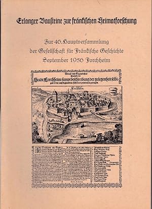Zur 46. Hauptversammlung der Gesellschaft für Fränkische Geschichte September 1956 in Forchheim. ...