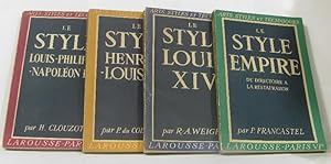 Arts styles et techniques (lot de 4 livres - le style empire Louis XIV henri IV - Louis XIII Loui...
