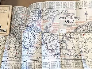 Rand McNally Official 1924 Auto Trails Map Ohio Province of Ontario Western New York Eastern Mich...