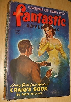 Fantastic Adventures for July 1943 // The Photos in this listing are of the magazine that is offe...