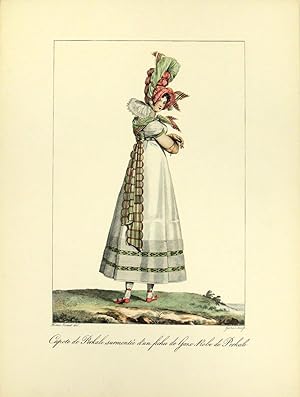 Fashion Print - Capote de Perkale surmontee d'un fichu de Gaze Robe de Perkale