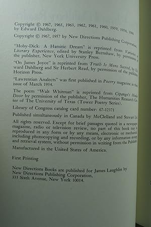 THE EDWARD DAHLBERG READER