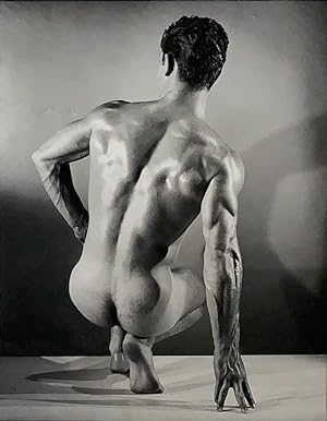 BRUCE OF LOS ANGELES: A VINTAGE 10 x 8" SILVER GELATIN PHOTOGRAPH OF PHYSIQUE MODEL JOHN HACKETT