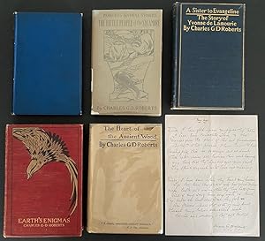 Sir Charles George Douglas Roberts 5 books and 1 signed manuscript collection
