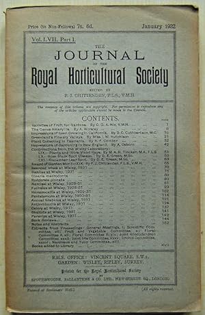 Journal of the Royal Horticultural Society, Volume LVII part 1