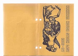 ARKHAM HOUSE Ephemera: Arkham House 1986-87 ---with Addendum i to the 1985 Stock List ( Stock Lis...