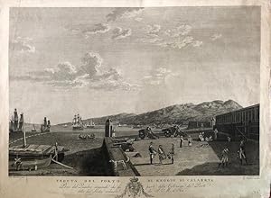 Veduta del Porto di Reggio di Calabria. Preso dal Quadro originale che fa parte della Collezione ...