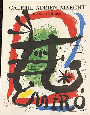 MIRO. Oeuvres Graphiques. GALERIE ADRIEN MAEGHT. (Vintage poster)