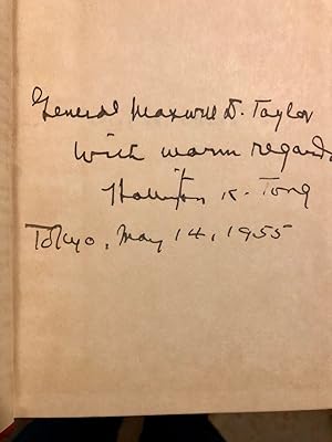 INSCRIBED To Gen. Maxwell Taylor: dateline: CHINA The Beginning of China's Press Relations with t...