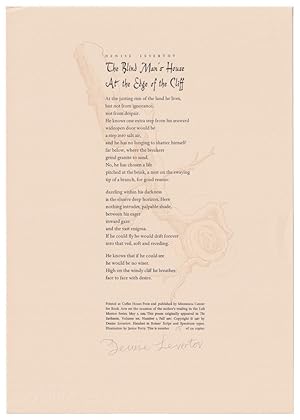 The Blind Man's House At The Edge Of The Cliff [Broadside]