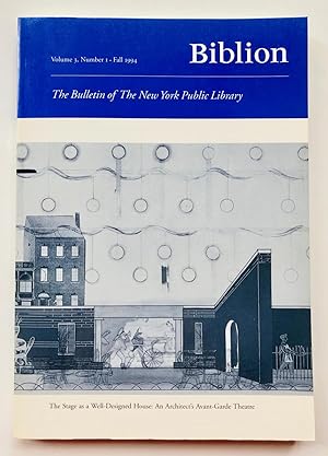 Biblion: The Bulletin of The New York Public Library, Volume 3, Number 1, Fall 1994