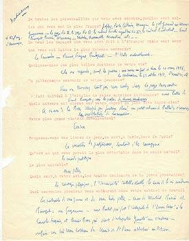 Interview with Corrections of Abel Bonnard to Vincent to Jacques Des Roches, (pseudonym of Jean-G...