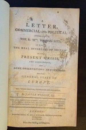 FOUR 18TH-19TH CENTURY U.S. GOVERNMENT AMERICANA PAMPHLETS. A letter, commercial and political, a...