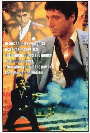 Al Pacino Scarface Movie Film Stunning Rare Gun Postcard