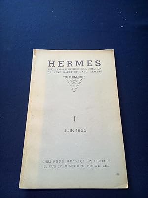 HERMES - Revue trimestrielle d'études mystiques et poétiques - N.1 - Juin 1933