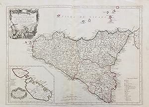 Carte de l'Isle et Royaume de Sicile