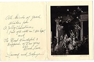 Signed Yousuf Karsh Christmas card