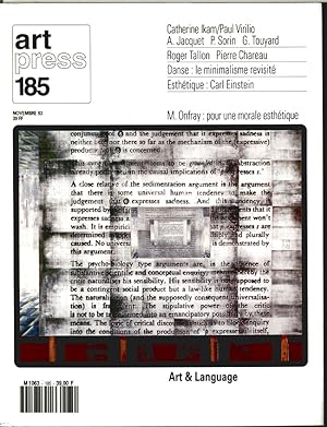 Revue Art Press N°185 - Art & language - Novembre 1993