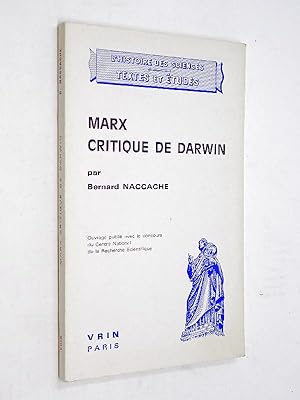 Naccache, Bernard - Marx critique de Darwin / par Bernard Naccache