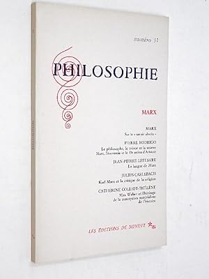 Revue philosophie - MARX - Numéro 31