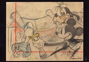 Donald Duck Goofy Boat Builders Building A Ship Walt Disney Postcard
