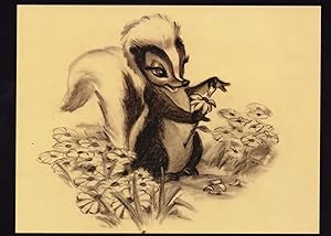 Chipmunk Squirrel in Bambi Sketch Storyboard Film Painting Postcard