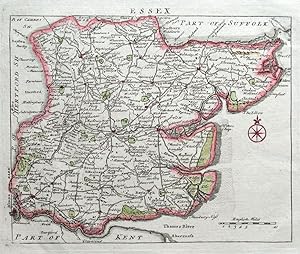 ESSEX, John Rocque Original Antique County Map 1769