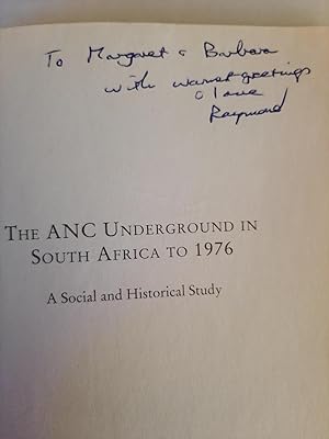 The ANC Underground in South Africa to 1976: A Social and Historical Study