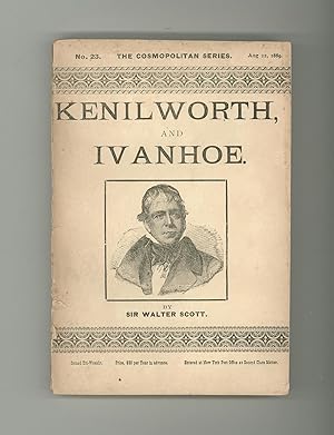 1889 Paperback: Kenilworth and Ivanhoe by Sir Walter Scott, Scarce 19th Century Cosmopolitan Seri...