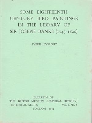Some Eighteenth Century Bird Paintings in the Library of Sir Joseph Banks (1743-1820)