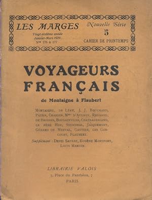 Les Marges N° 175-177 : Cahier de printemps. Voyageurs français de Montaigne à Flaubert. Antholog...