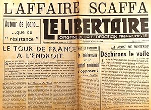Le libertaire. Organe de la fédération anarchiste. N° 189. L'affaire Scaffa. Le Tour de France, p...