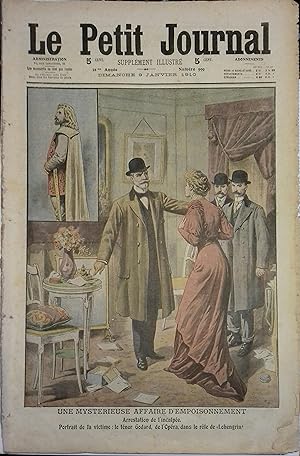 Le Petit journal - Supplément illustré N° 999 : Empoisonnement du ténor Godard, de l'Opéra, arres...