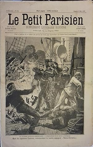 Le Petit Parisien - Supplément littéraire illustré N° 484 : La guerre hispano-américaine : mort d...